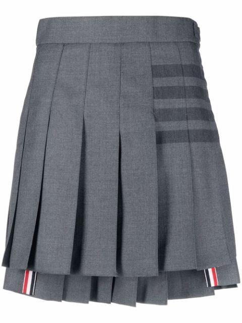 4-Bar pleated mini skirt by THOM BROWNE