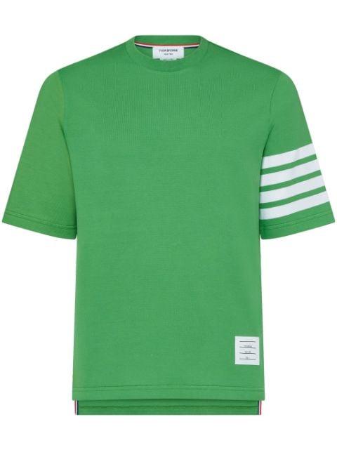 4-Bar round-neck T-shirt by THOM BROWNE