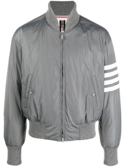 4-Bar stripe bomber jacket by THOM BROWNE