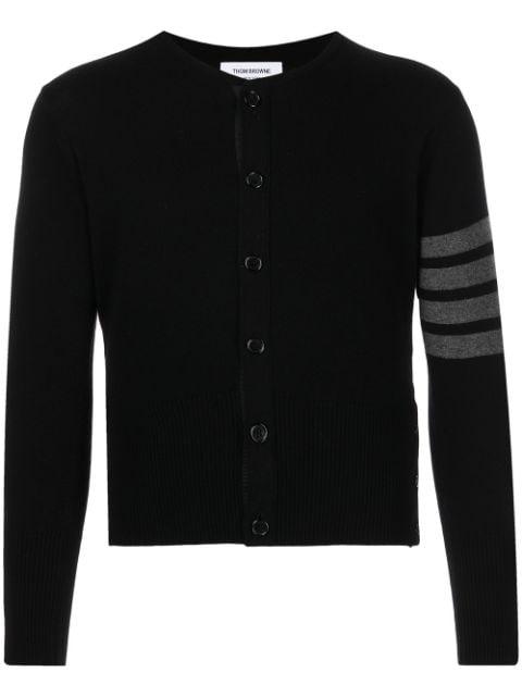 4-Bar stripe button-up cardigan by THOM BROWNE