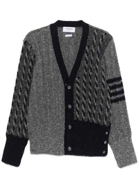 4-Bar stripe cardigan by THOM BROWNE