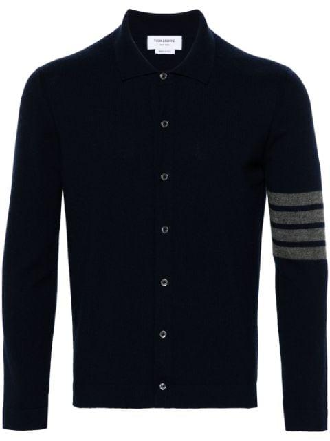 4-Bar stripe cashmere cardigan by THOM BROWNE