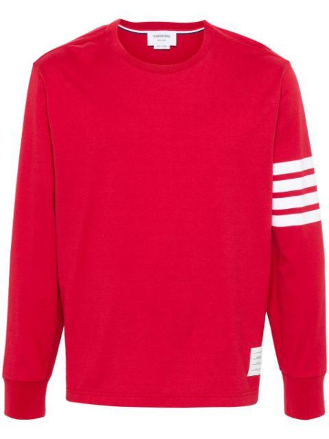 4-Bar stripe cotton T-shirt by THOM BROWNE