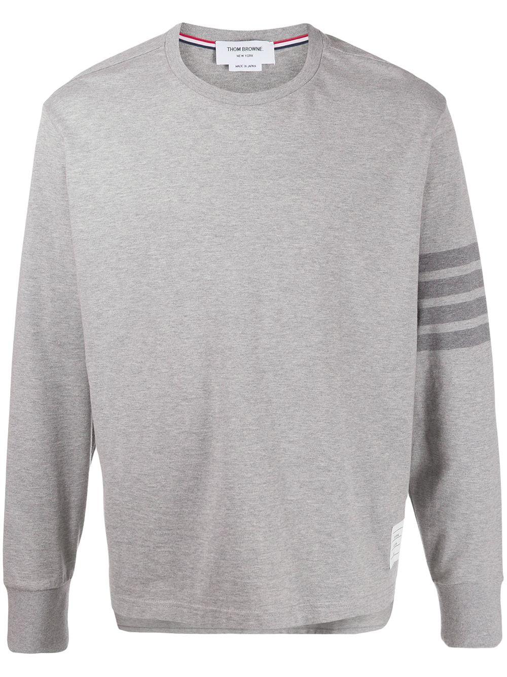 4-Bar stripe cotton T-shirt by THOM BROWNE