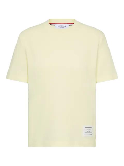 4-Bar stripe-detail T-shirt by THOM BROWNE