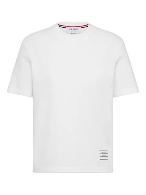 4-Bar stripe-detail T-shirt by THOM BROWNE