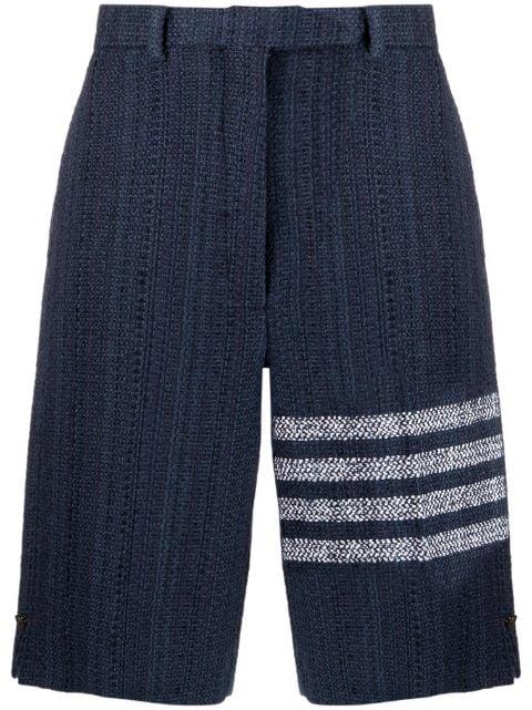 4-Bar stripe high-waisted shorts by THOM BROWNE