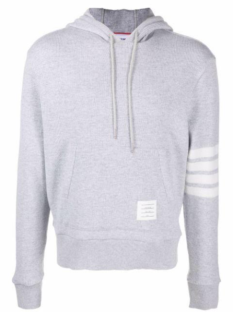 4-Bar stripe hoodie by THOM BROWNE