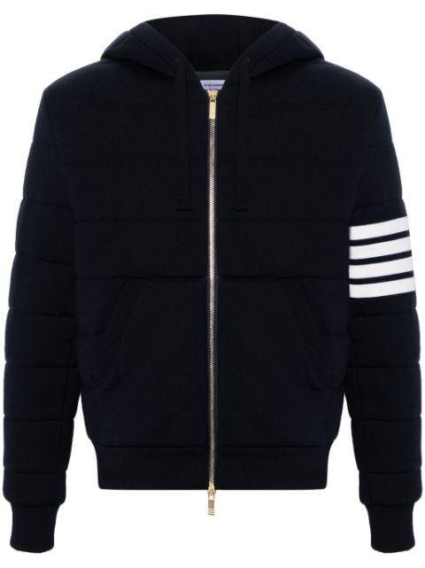 4-Bar stripe hoodied jacket by THOM BROWNE