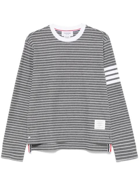 4-Bar stripe long-sleeve T-shirt by THOM BROWNE