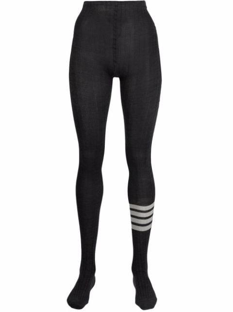 4-Bar stripe merino tights by THOM BROWNE