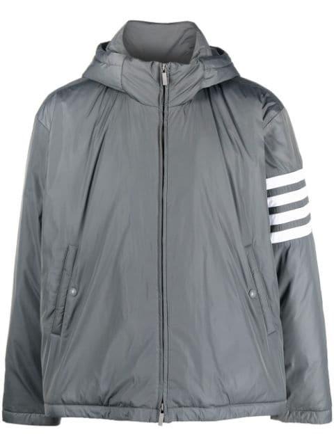 4-Bar stripe padded jacket by THOM BROWNE