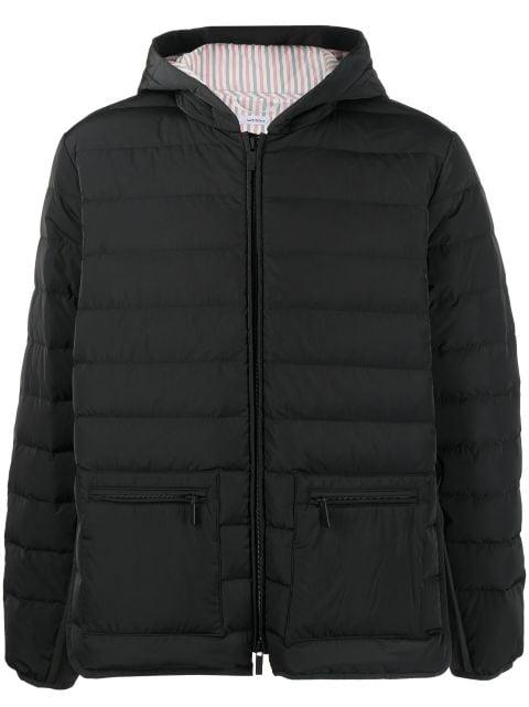 4-Bar stripe padded jacket by THOM BROWNE