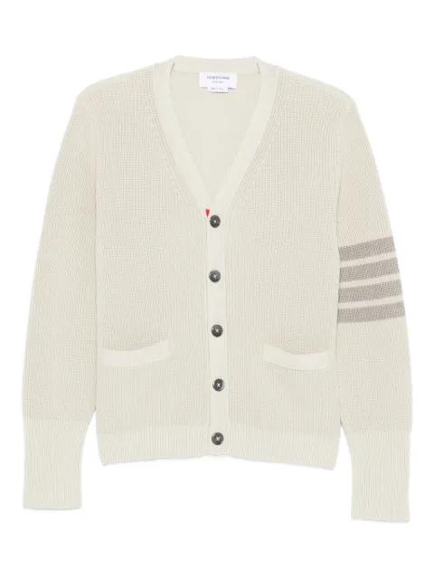 4-Bar stripe pockets cardigan by THOM BROWNE