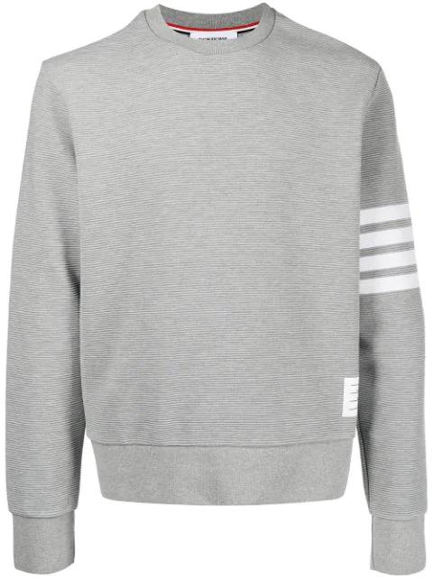 4-Bar stripe sleeve sweatshirt by THOM BROWNE