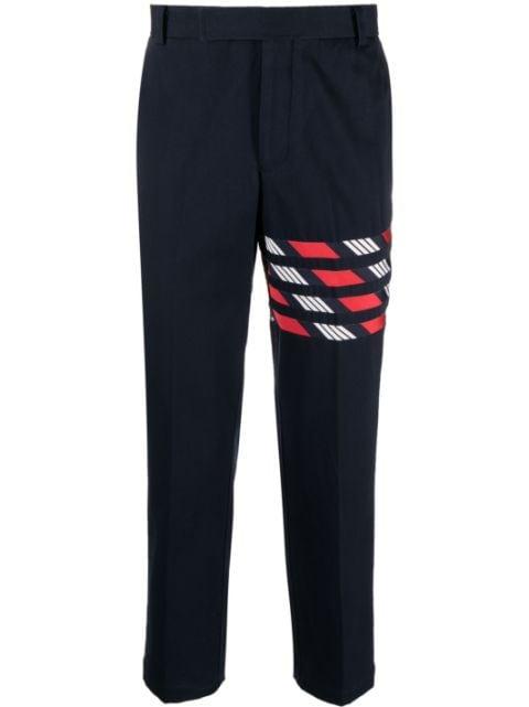 4-Bar stripe tailored trousers by THOM BROWNE