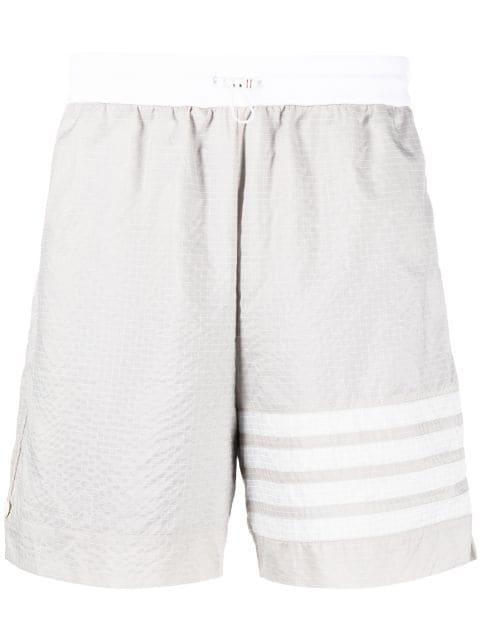 4-Bar stripe track shorts by THOM BROWNE