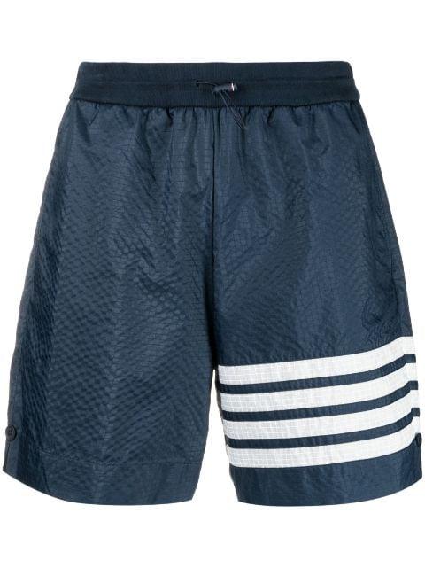 4-Bar stripe track shorts by THOM BROWNE
