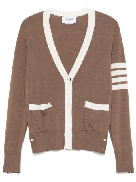 4-Bar stripe wool cardigan by THOM BROWNE