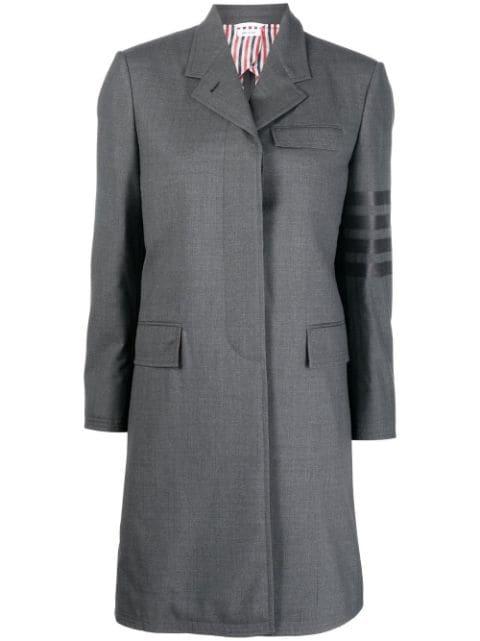 4-Bar stripe wool coat by THOM BROWNE