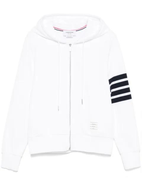 4-Bar stripe zipped hoodie by THOM BROWNE