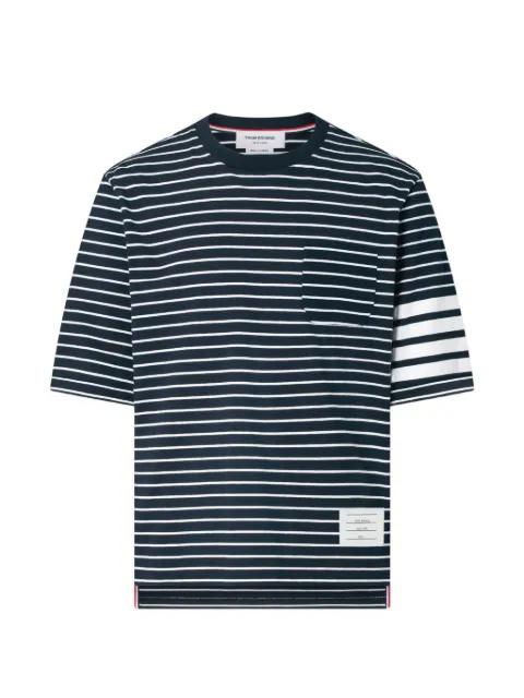 4-Bar striped T-shirt by THOM BROWNE