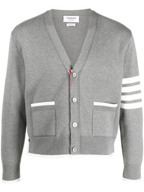4-Bar striped cardigan by THOM BROWNE