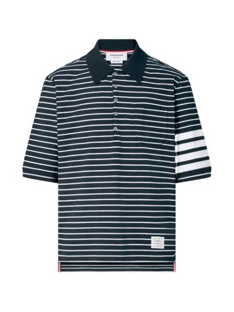 4-Bar striped polo shirt by THOM BROWNE