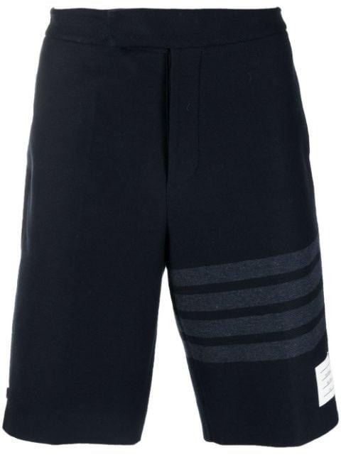 4-Bar striped shorts by THOM BROWNE