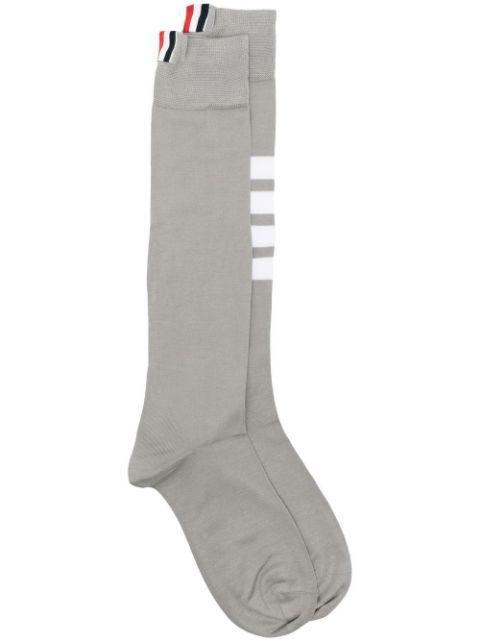 4-Bar striped socks by THOM BROWNE