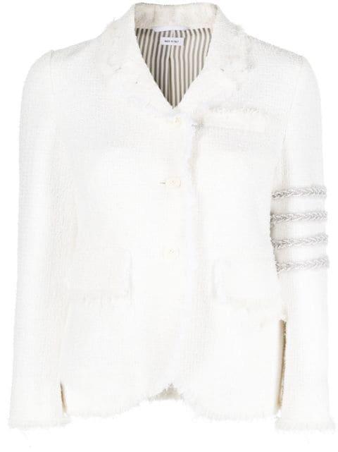 4-Bar tweed jacket by THOM BROWNE