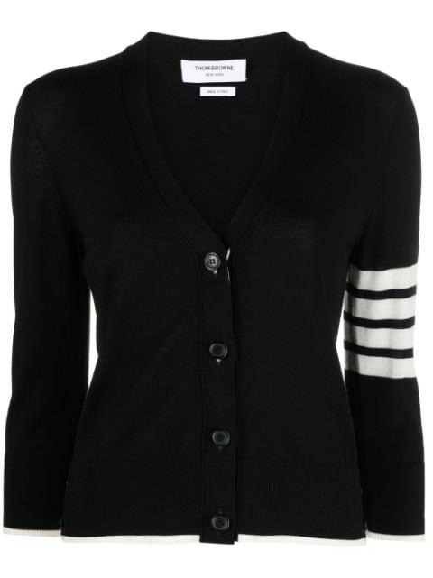 4-Bar virgin wool cardigan by THOM BROWNE