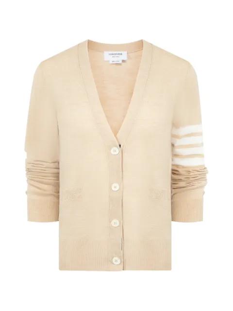4-Bar wool cardigan by THOM BROWNE