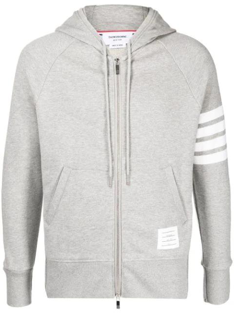 4-Bar zip-up hoodie by THOM BROWNE
