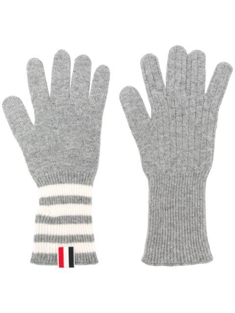 4-bar Cashmere Gloves by THOM BROWNE