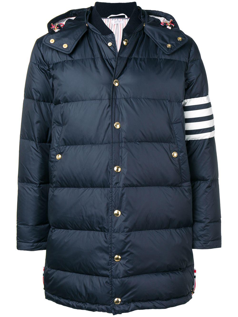 4-bar Matte Nylon Coat by THOM BROWNE