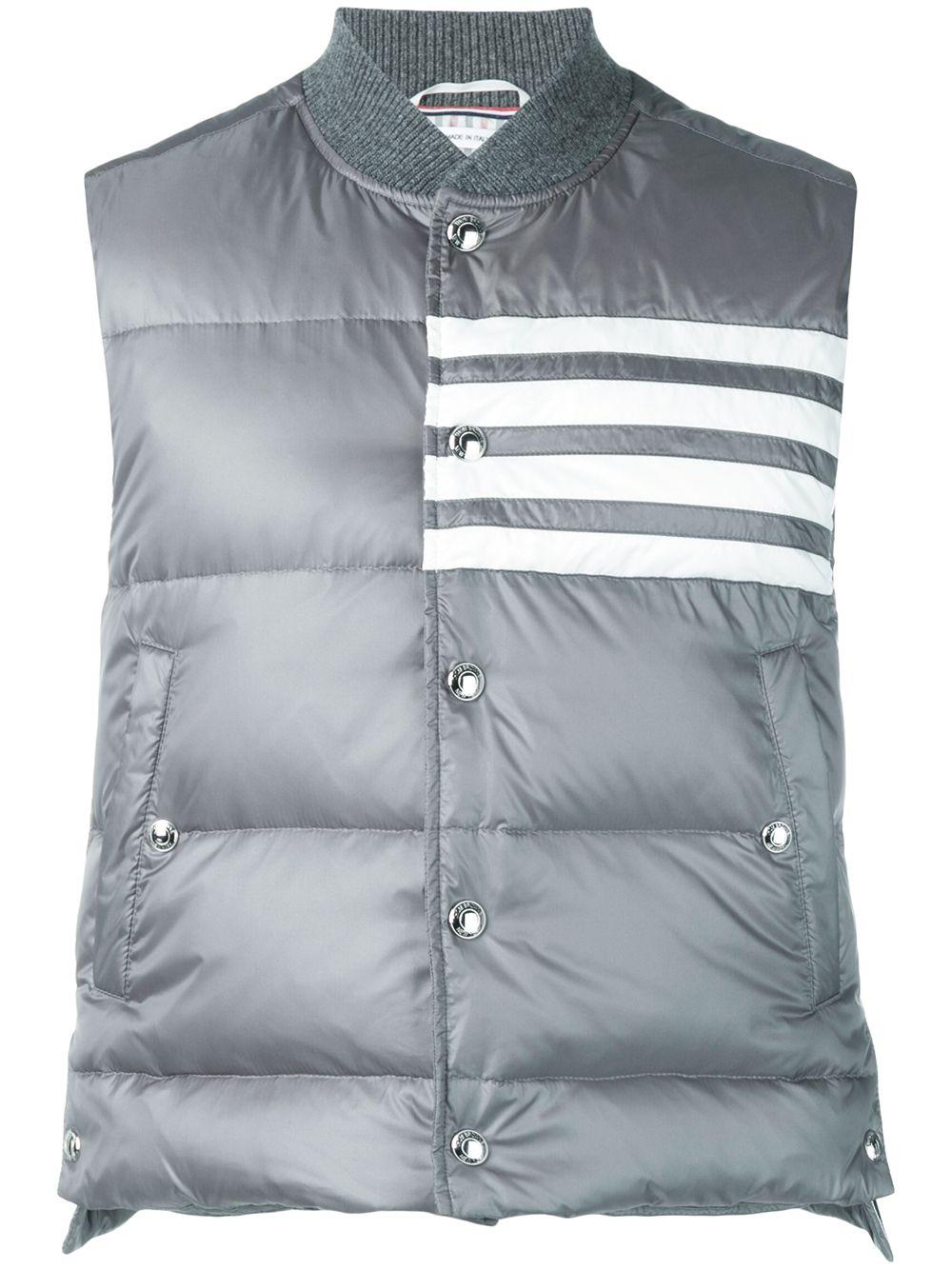 4-bar Matte Nylon Down Vest by THOM BROWNE