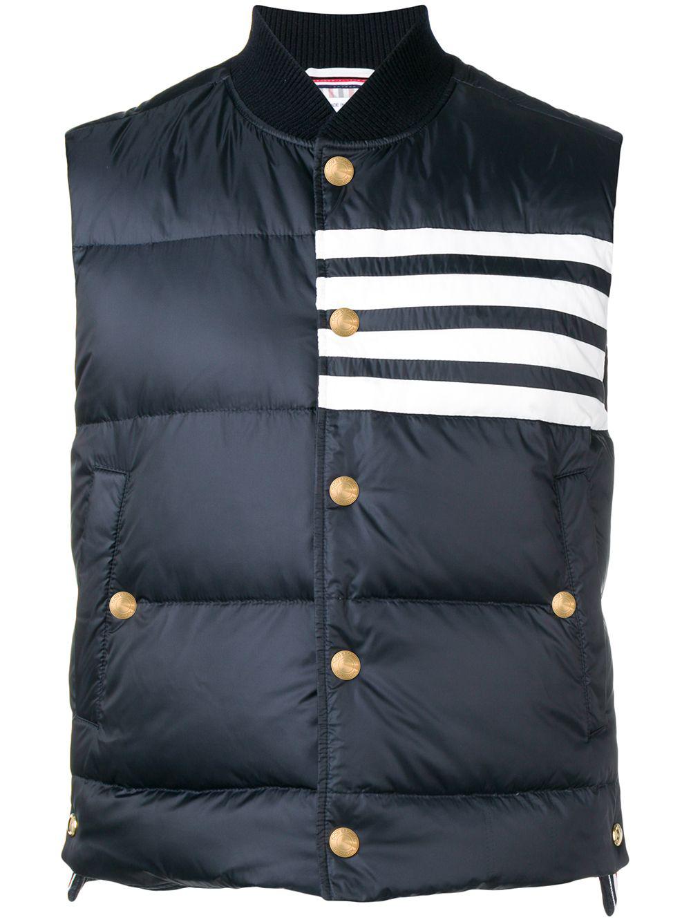 4-bar Matte Nylon Down Vest by THOM BROWNE