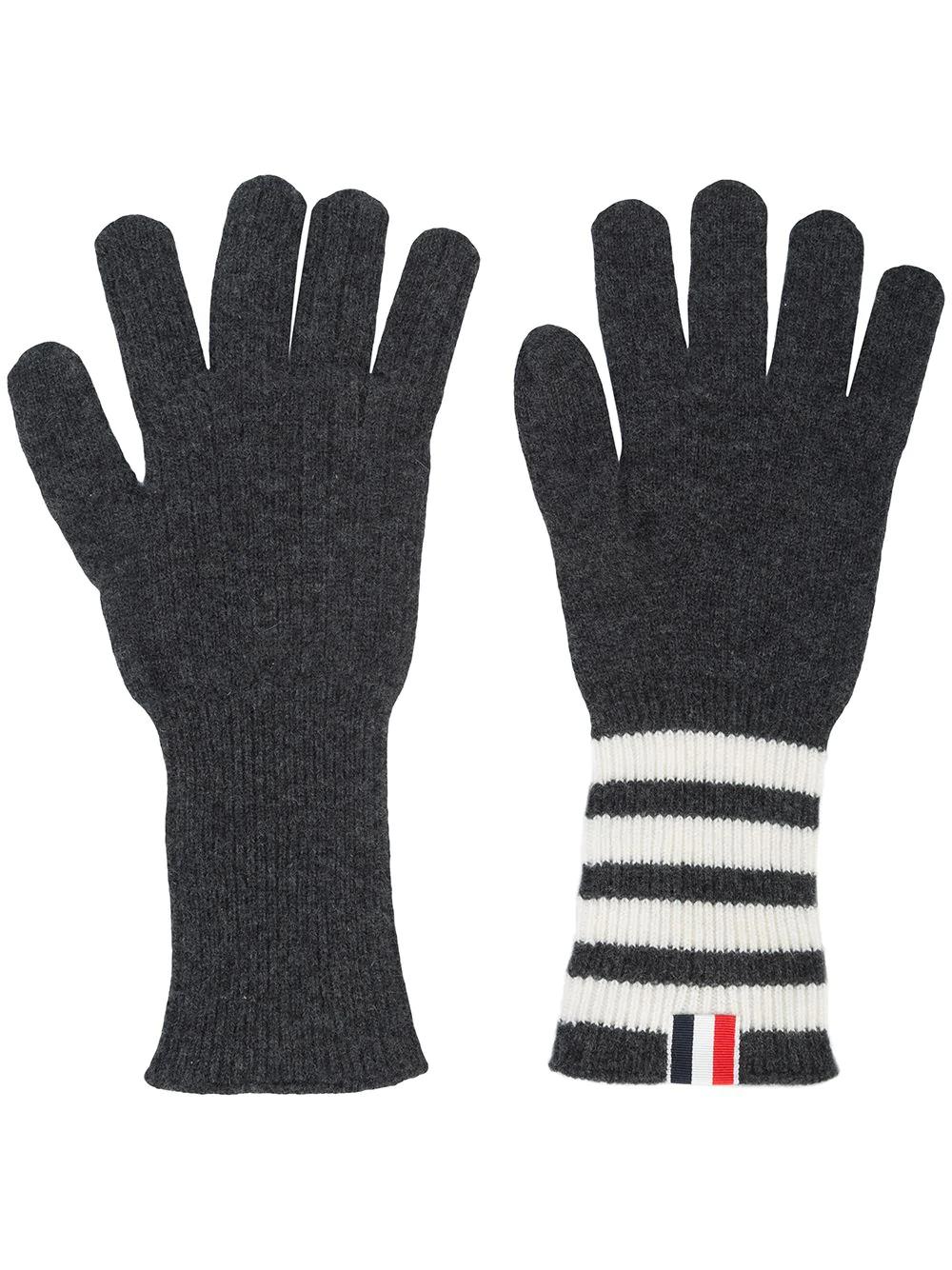 4-bar cashmere gloves by THOM BROWNE