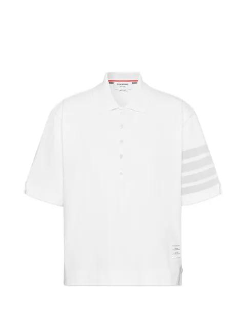 4-bar jersey polo top by THOM BROWNE