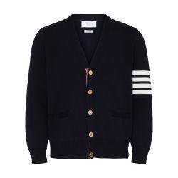 4Bar cardigan in cotton by THOM BROWNE