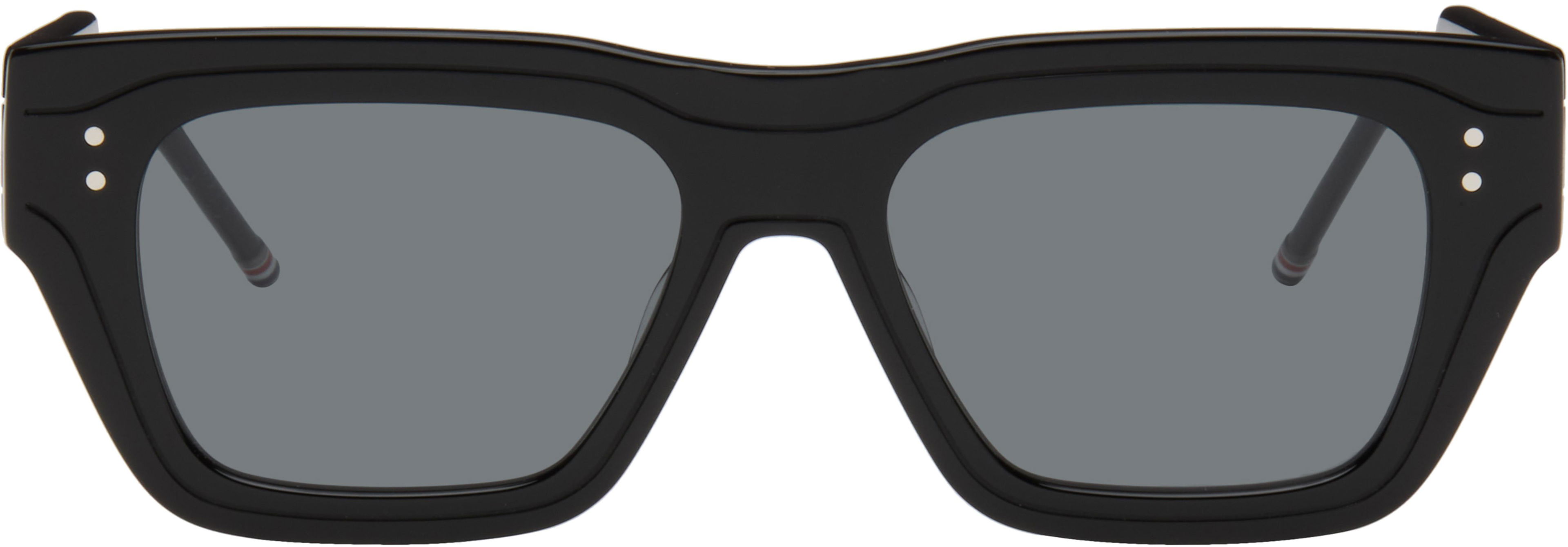Black Acetate Sunglasses by THOM BROWNE