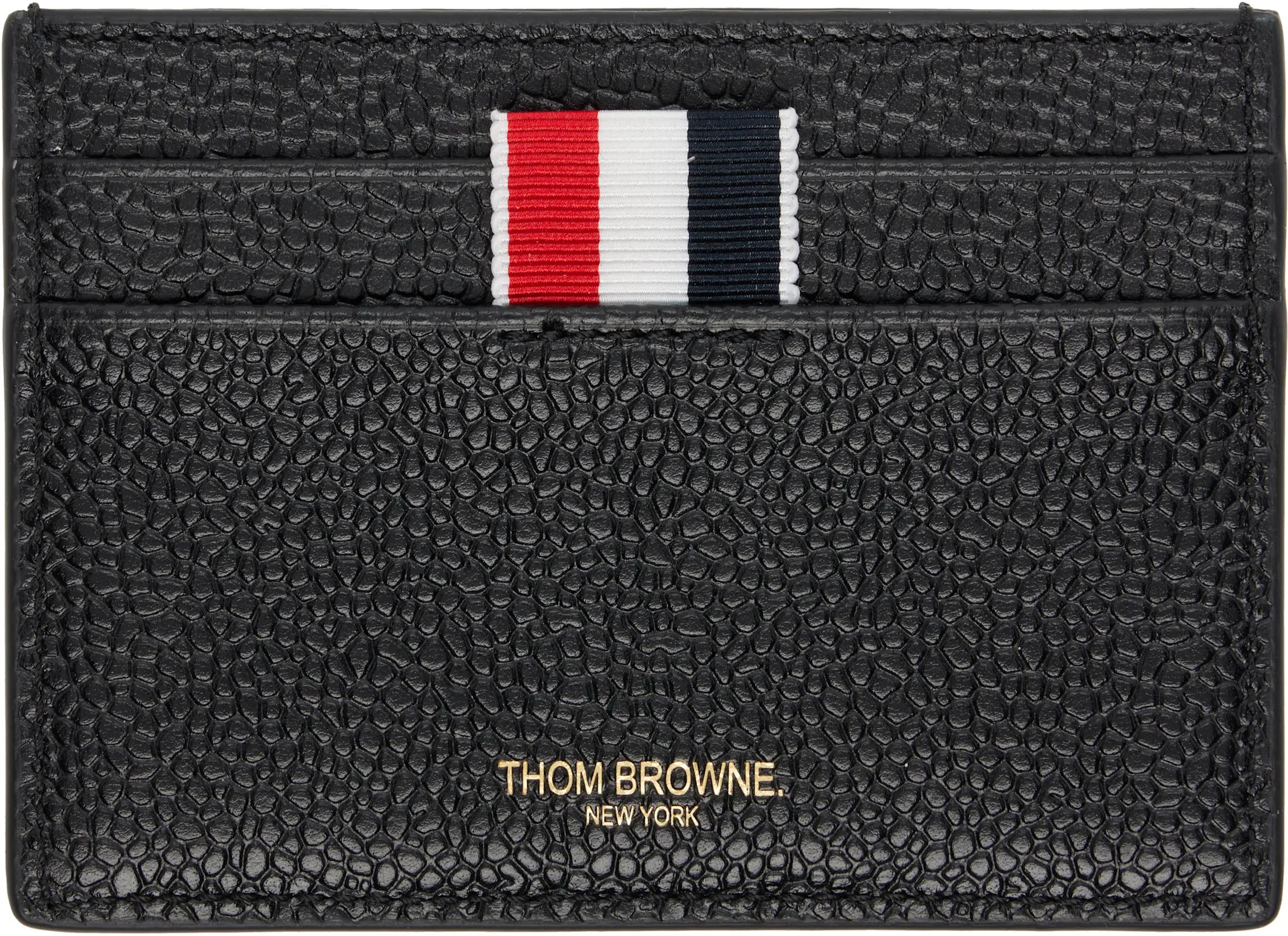 Black Horse Appliqué Card Holder by THOM BROWNE