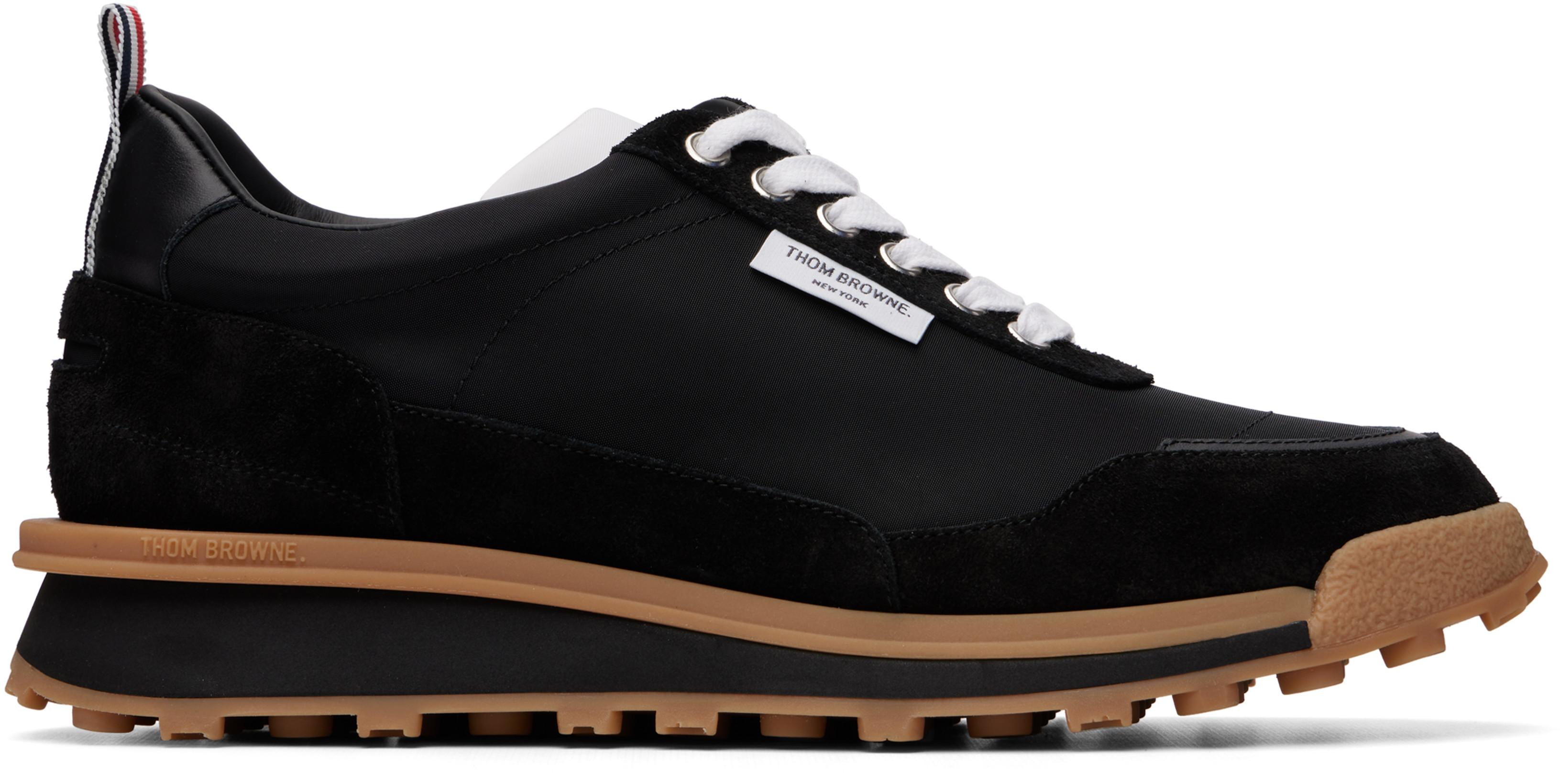 Black Tech Nylon Alumni Sneakers by THOM BROWNE