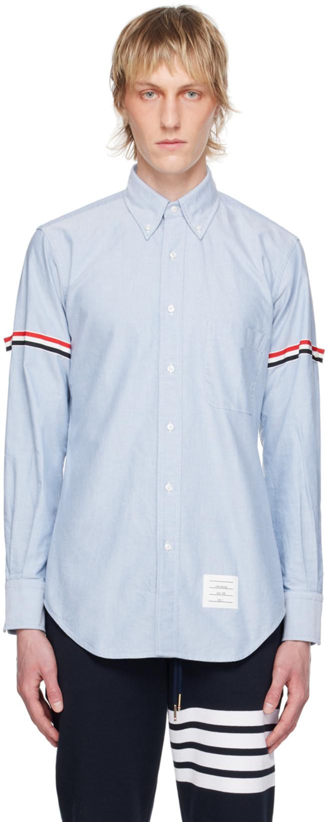 Blue Armbands Shirt by THOM BROWNE