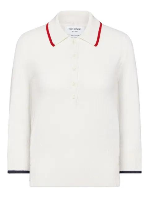 Browne 65 cashmere polo top by THOM BROWNE