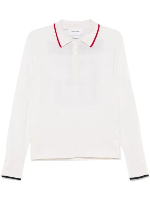 Browne 65 intarsia cashmerepolo shirt by THOM BROWNE