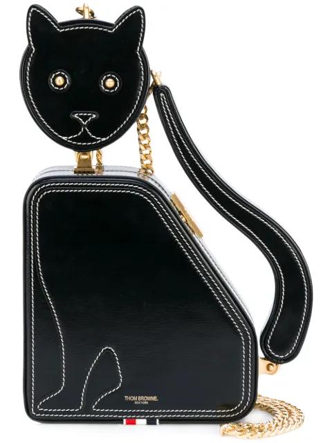 CAT ICON CALFSKIN CLUTCH BAG by THOM BROWNE