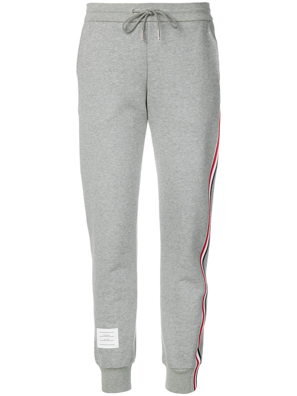Classic RWB cotton track pants by THOM BROWNE
