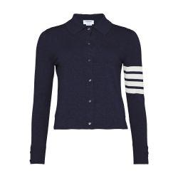 Cotton 4Bar long sleeved shirt by THOM BROWNE